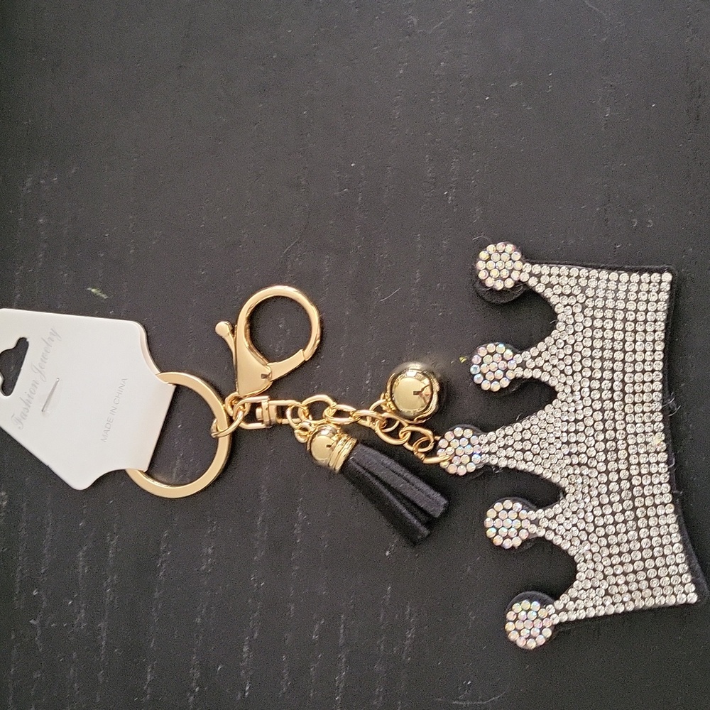 Fashion Jewelry Gold and Silver Crown Keychain